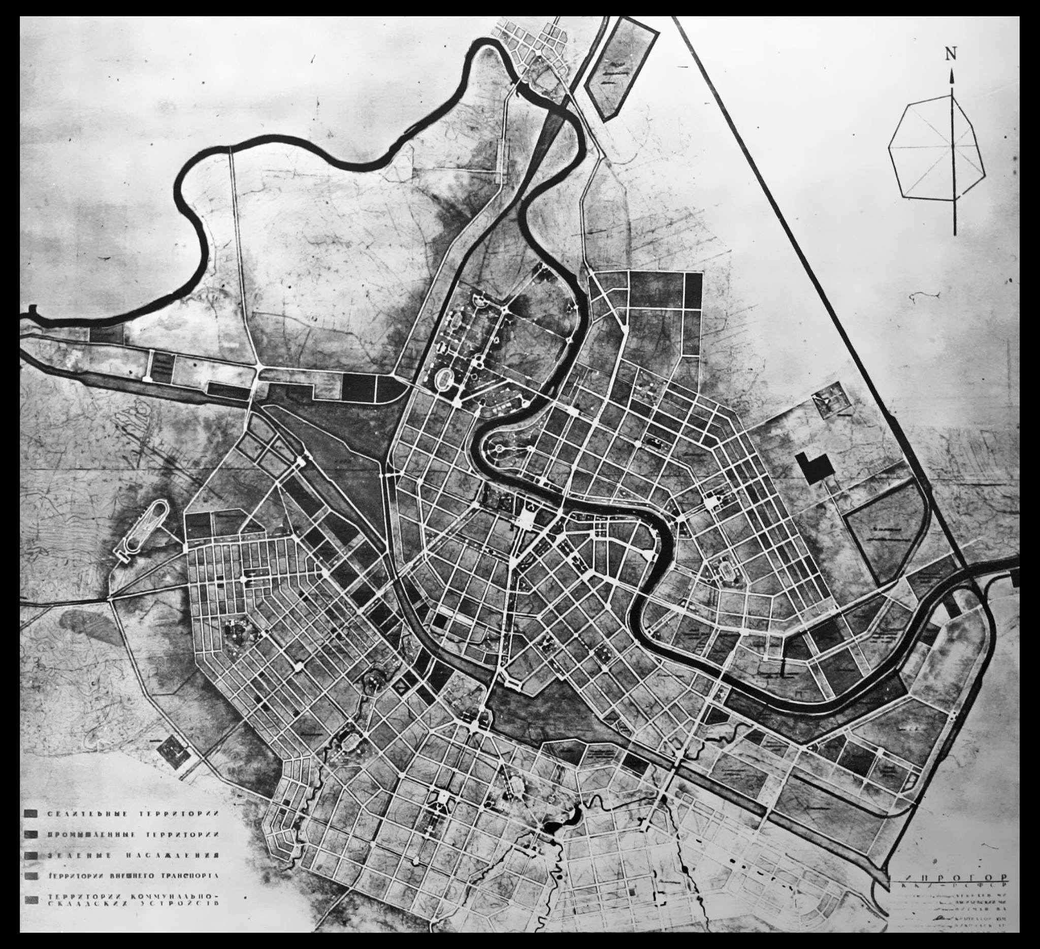 Генеральный план Вологды 1939 года по проекту Гипрогора