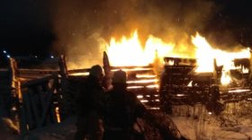 В Вологде сгорела хозяйственная постройка на улице Пугачева
