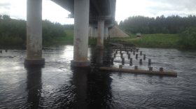 В Тарногском районе для поиска пропавшей девочки перегородили реку металлической сеткой