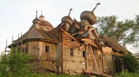 В Вытегорском районе отреставрируют обрушившуюся церковь Богоявления Господня 