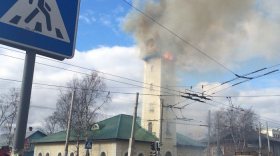 В Вологде загорелась пожарная каланча на Чернышевского