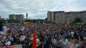 Тысячи жителей Череповца вышли на митинг против пенсионной реформы