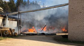В Тарногском районе сгорел цех деревообработки 
