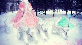 21 снежную скульптуру подарили Тотьме участники зимнего фестиваля-конкурса