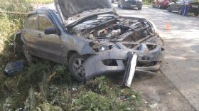 В Харовске водитель «Митсубиси» вылетел с дороги и погиб