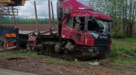 В Великоустюгском районе лесовоз съехал в кювет: водитель погиб