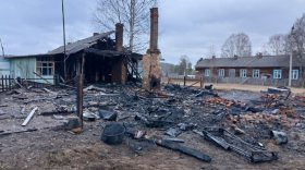 В Великоустюгском районе мужчина получил ожоги при пожаре в деревянном доме