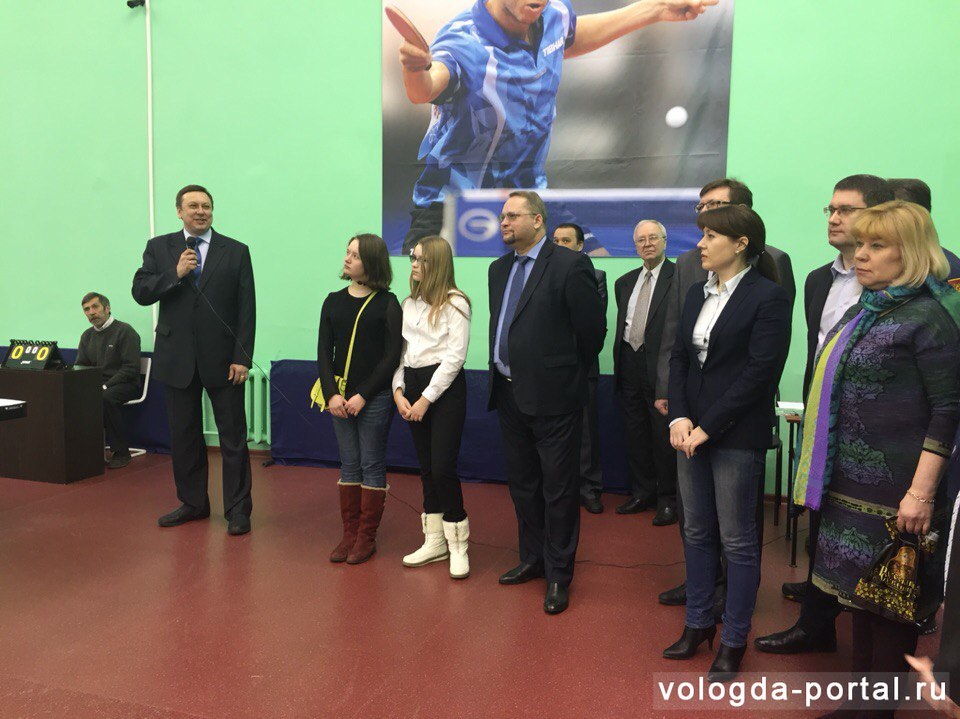 Новый зал для настольного тенниса открыли в Вологде