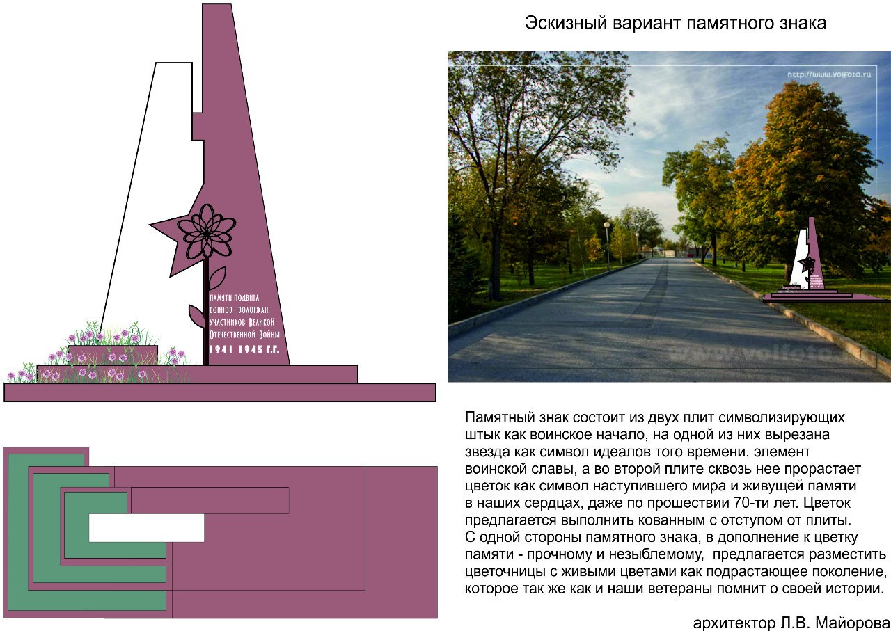 Проект памятника участникам вов