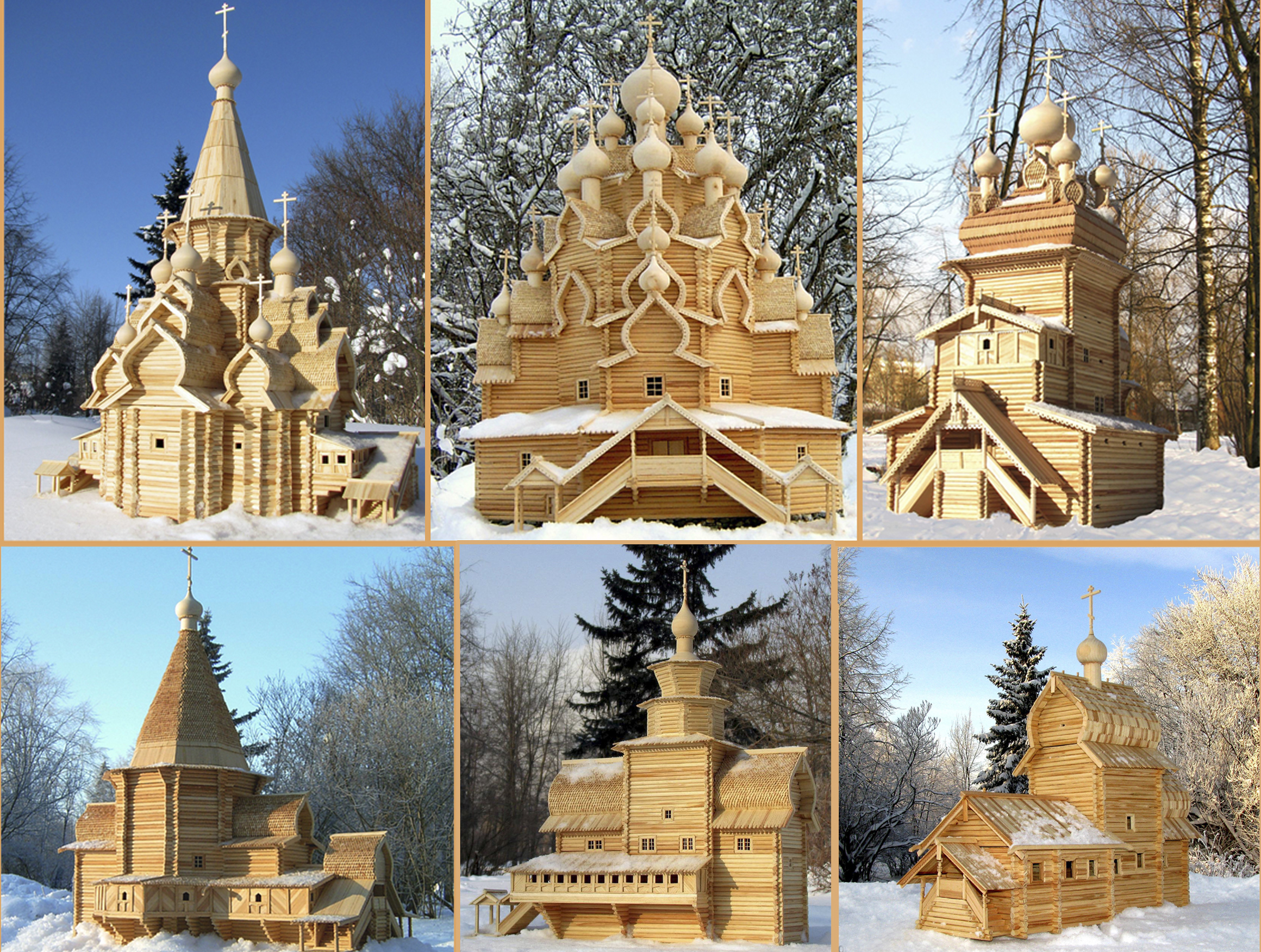 Резные деревянные церкви Руси
