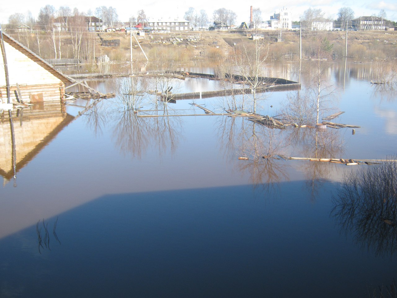 Уровень воды в реке сухона