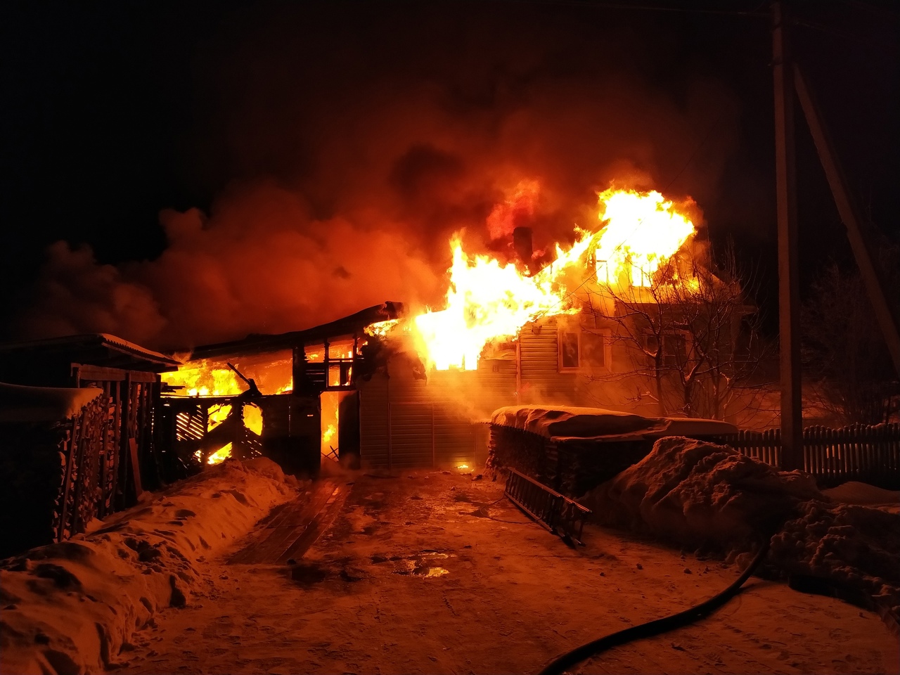 Пожар в Никольске Вологодской