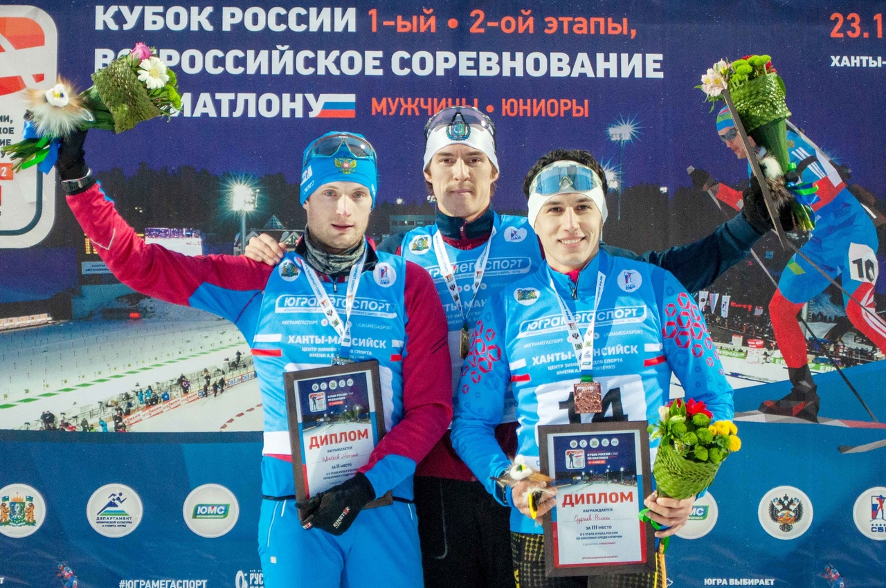 Вологжанин Максим Цветков завоевал серебряную медаль кубка России по биатлону
