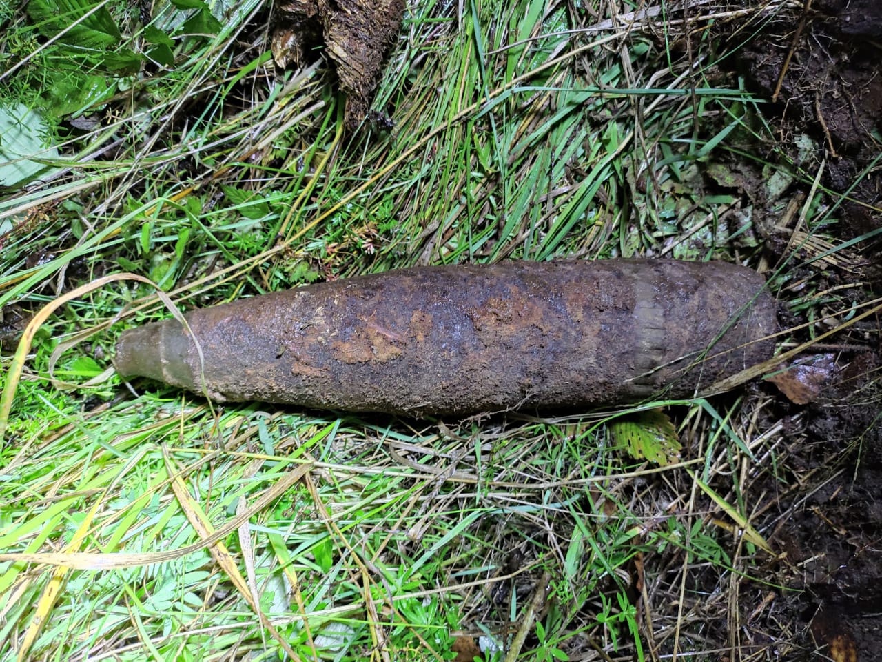 Снаряд времён Великой Отечественной войны нашла на своём участке жительница Вытегорского района