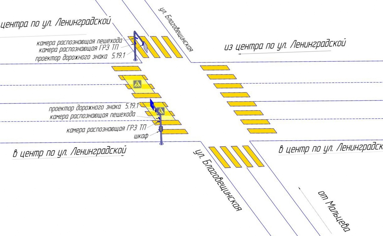 Умные» пешеходные переходы появятся на двух нерегулируемых перекрестках в  Вологде | newsvo.ru