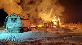В Сямженском районе пенсионер погиб при пожаре в деревянном доме