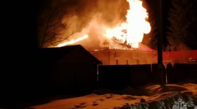 В Вожеге женщина погибла при пожаре в деревянном доме