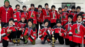 Хоккейная команда «Олимп» из Вологодского округа стала бронзовыми призёром Всероссийских детских соревнований 