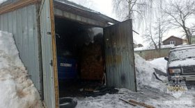 В Вологде произошел пожар в гараже на улице Горького