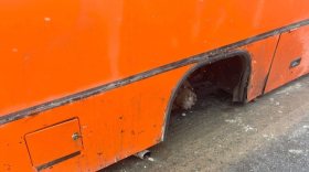 В Вологодском округе у рейсового автобуса на ходу отвалилось два колеса
