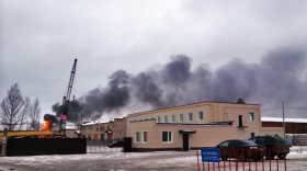 В Вологде загорелся мебельный склад: 400 кв. м. в огне