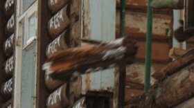 В Вологде рабочие выломали несколько бревен из деревянного памятника архитектуры