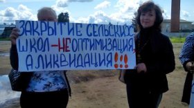 Вепсы в вологодской деревне протестуют против закрытия школы