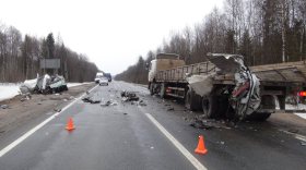 В Грязовецком районе столкнулись "МАЗ" и "Пежо": двое погибших