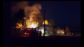 В Тотемском районе сгорел дом врачей, построенный в 19 веке