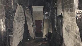 Пожар произошёл ночью на 4-м этаже девятиэтажного дома в Череповце