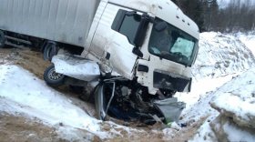 В Шекснинском районе 35-летний водитель ВАЗа врезался в фуру и погиб