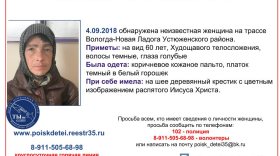 В Устюженском районе устанавливают личность найденной на трассе женщины