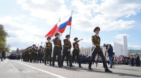 Торжественный марш войск состоялся в Вологде 9 мая