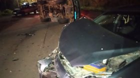 В Кириллове пьяный водитель врезался в полицейскую машину