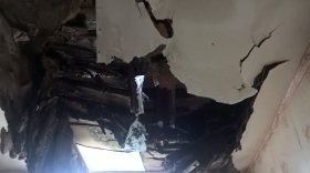 В жилом доме на улице Образцова в Вологде рухнул потолок
