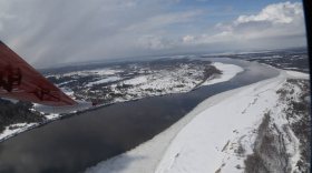 Для защиты от паводка в Великоустюгском районе строят льдоулавливающую дамбу