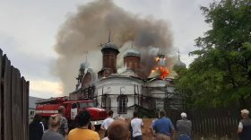 В Кичменгском Городке из-за удара молнии произошел пожар в церкви 