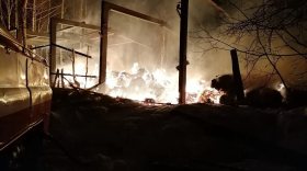 В деревне Ольховка Великоустюгского района сгорело 30 рулонов льна