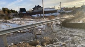 В Вологодском районе размыло мост через реку Шограш