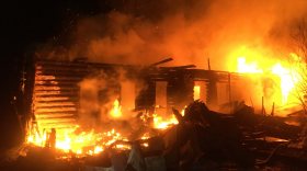 В Череповецком районе сгорел дачный деревянный дом