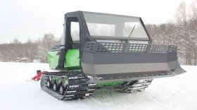 В Череповце разработали уникальную машину для подготовки лыжных и снегоходных трасс