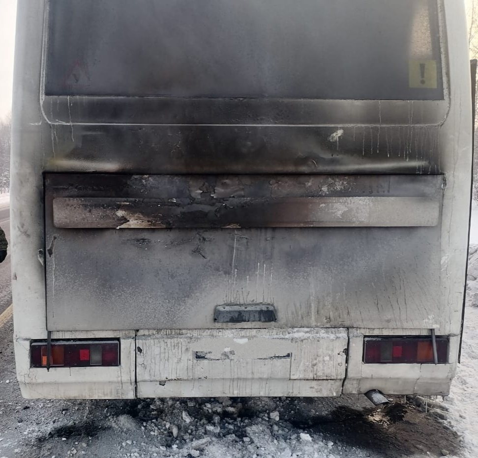 Автобус с пассажирами загорелся под Шексной
