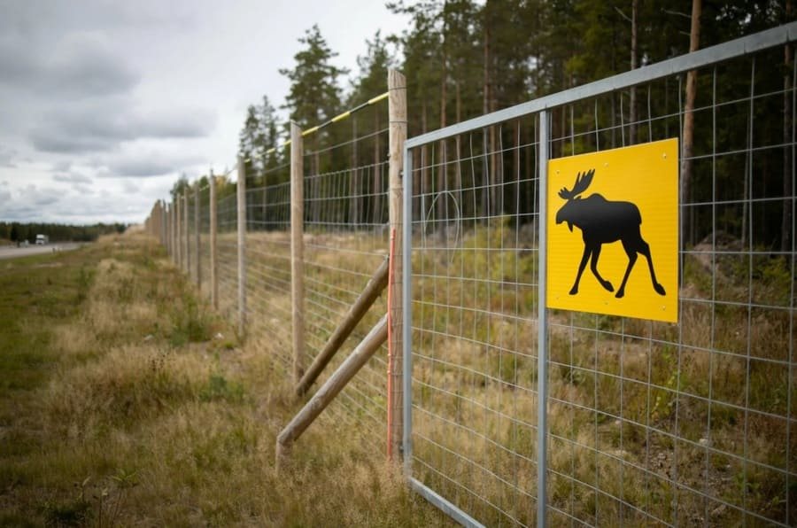 Более 40 км дорог на Вологодчине будут защищены от диких животных