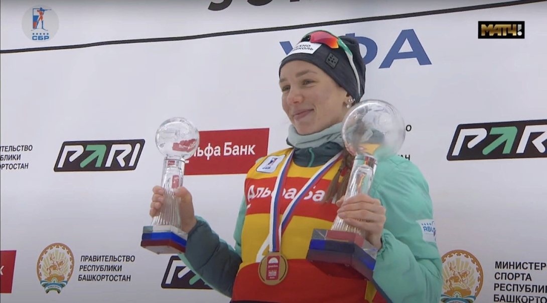 Уроженка Вологодской области выиграла общий зачёт Кубка России по биатлону
