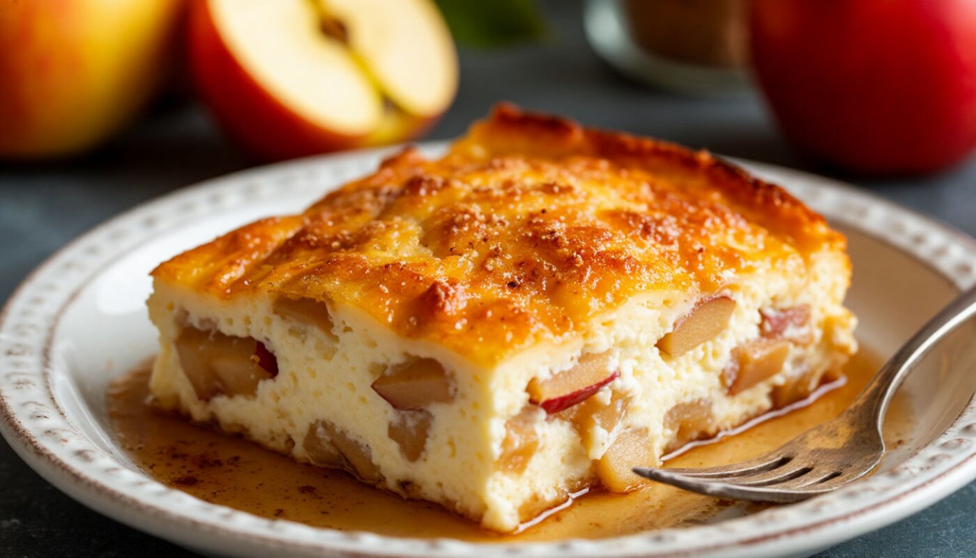 Вкусная и полезная творожно-яблочная запеканка: насладитесь здоровым десертом!