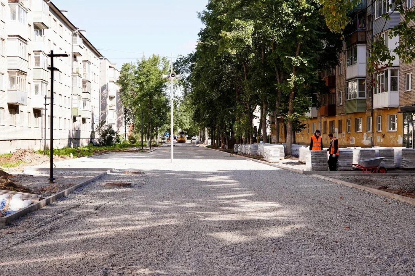 Работы на Аллее Энергетиков в Вологде выполнены наполовину