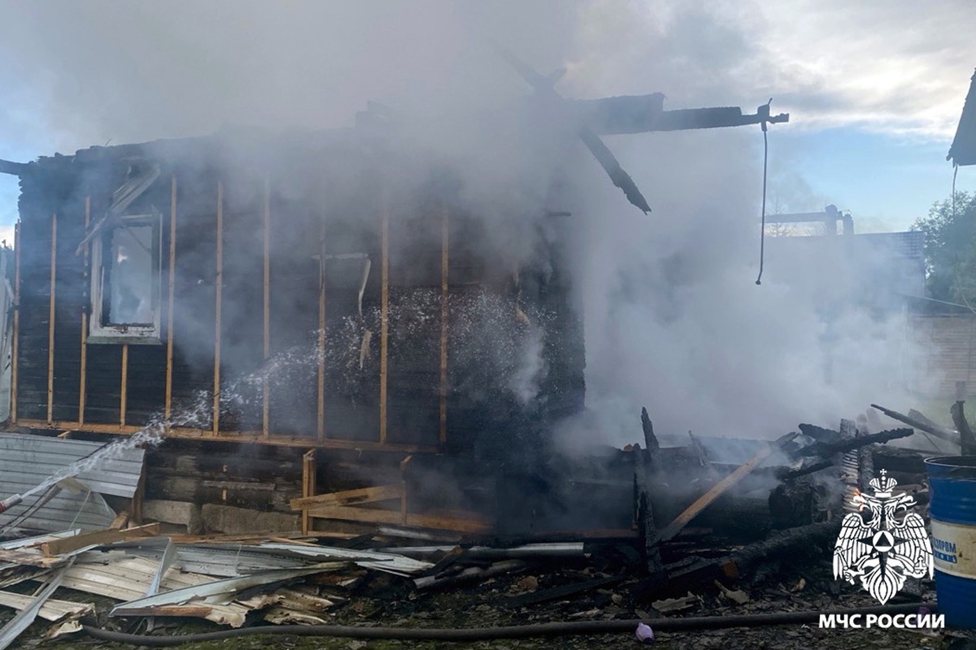 Пенсионерка спаслась из пожара в Вожегодском округе