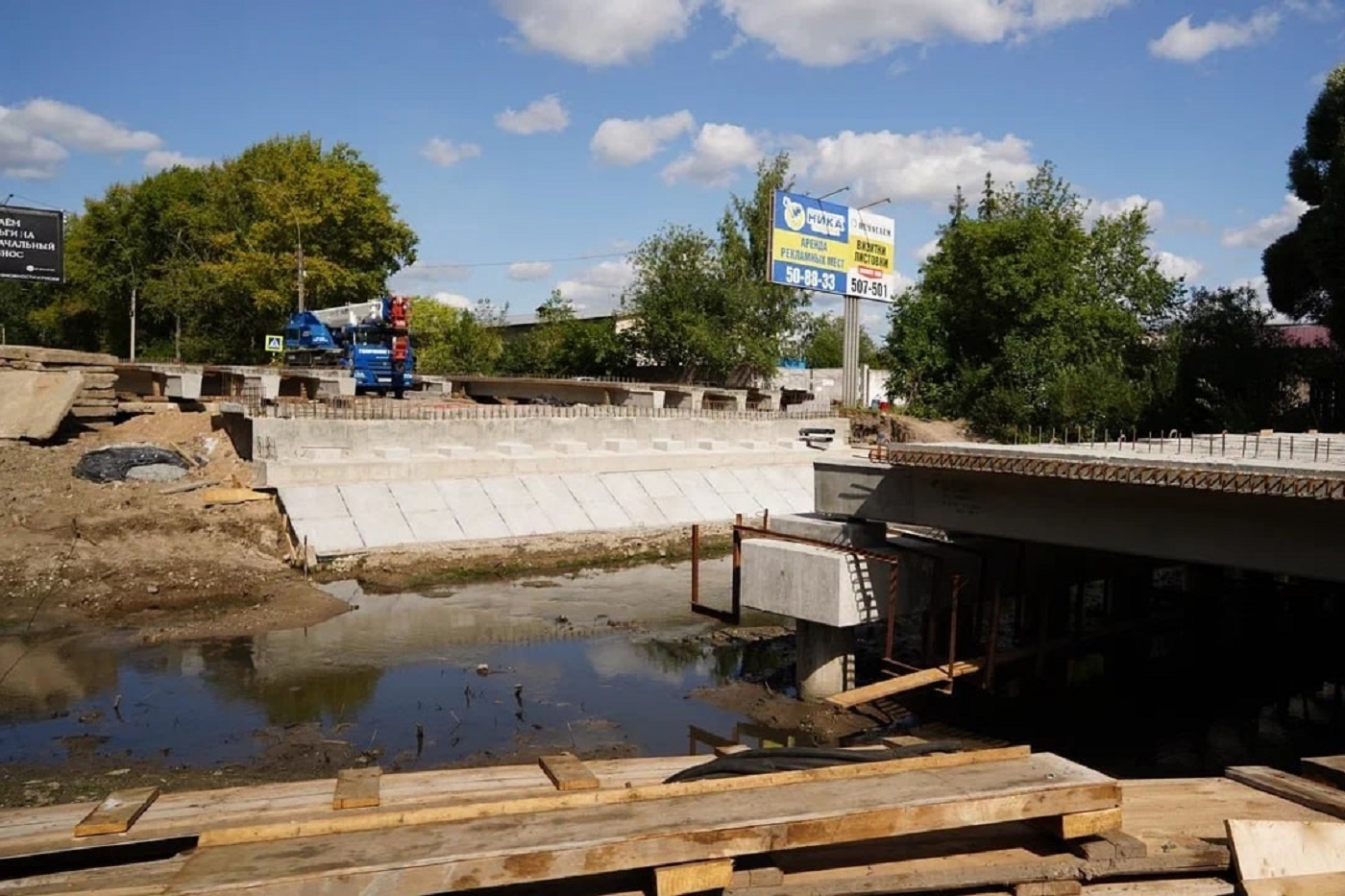 Капитальный ремонт моста на улице Петина в Вологде завершат раньше срока