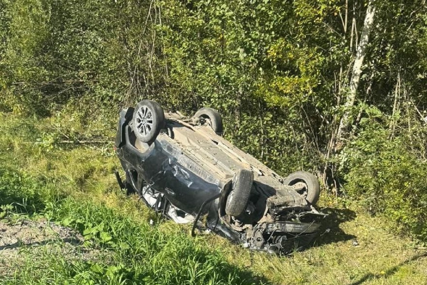 Японский паркетник вылетел с трассы под Соколом