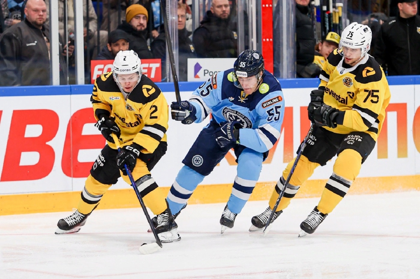 «Северсталь» обыграла новосибирскую «Сибирь» в регулярном чемпионате КХЛ